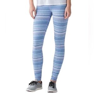 Lululemon Wunder Under Hi-Rise Pant Size 4 in Wave Twist Lilac Caspian Blue